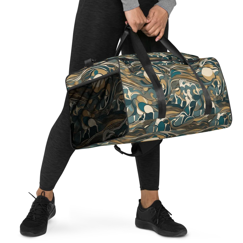 Marbled Current on Duffle Bag — Right Front