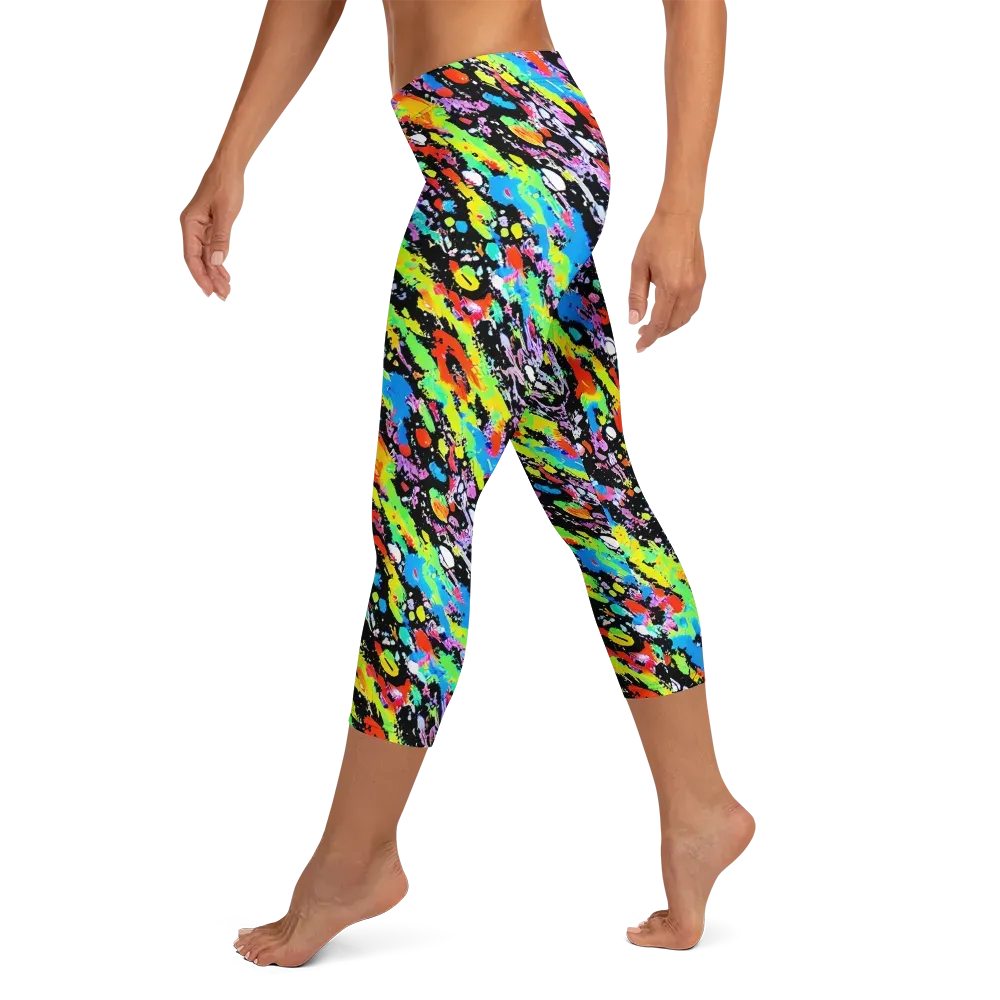Pollock Pulse on Capri Leggings — Left