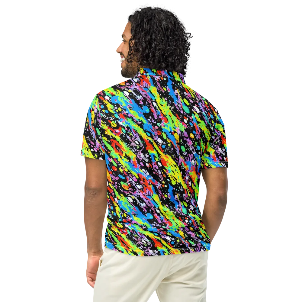 Pollock Pulse on Men's Slim Fit Polo Shirt — Back