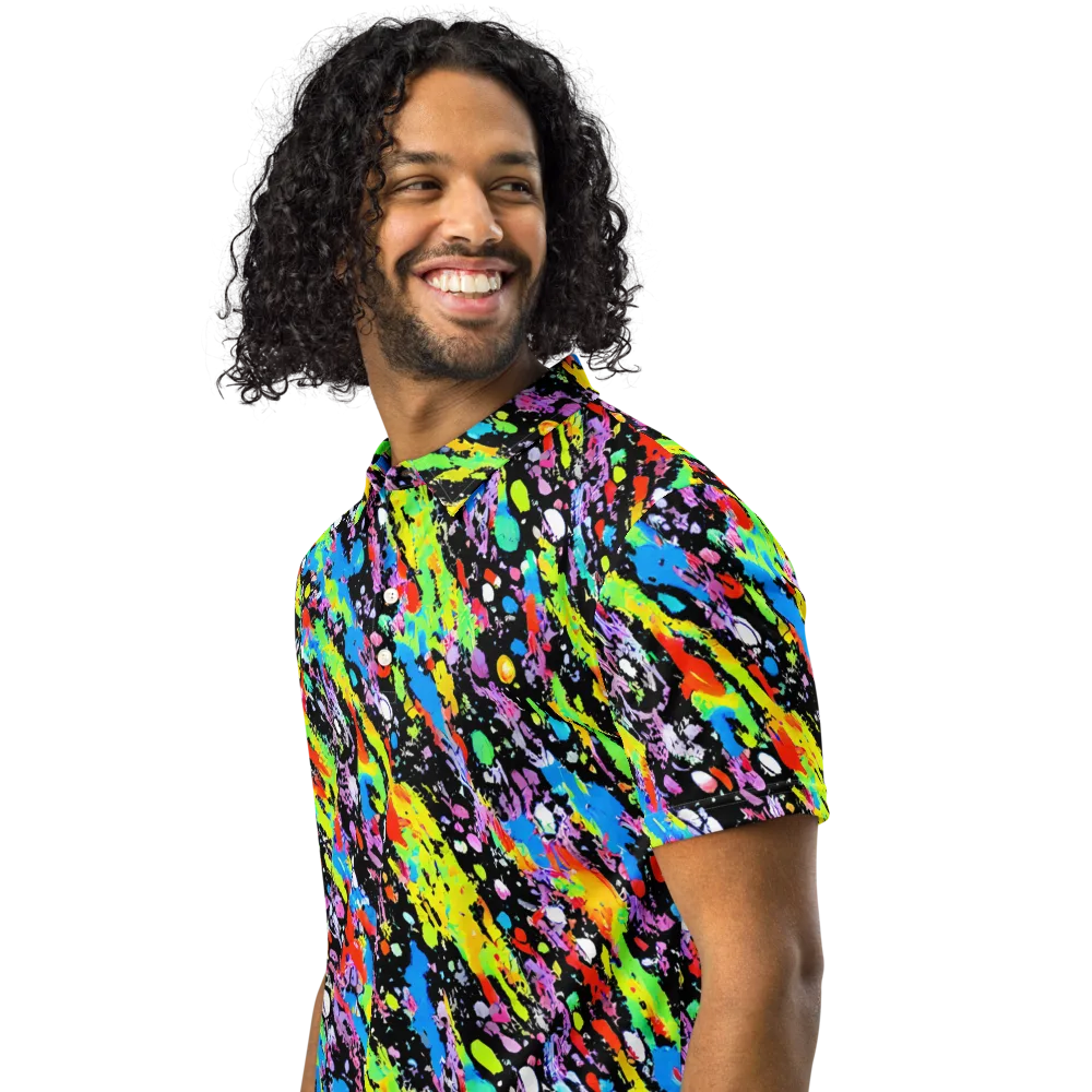 Pollock Pulse on Men's Slim Fit Polo Shirt — Left Front