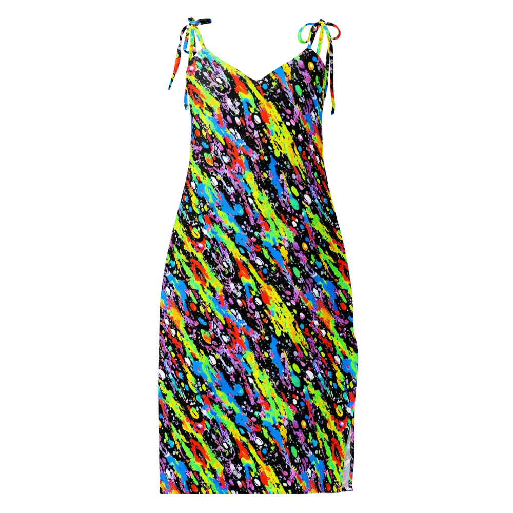 Pollock Pulse on Slip Dress — Front