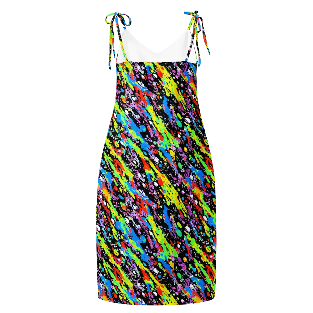Pollock Pulse on Slip Dress — Back