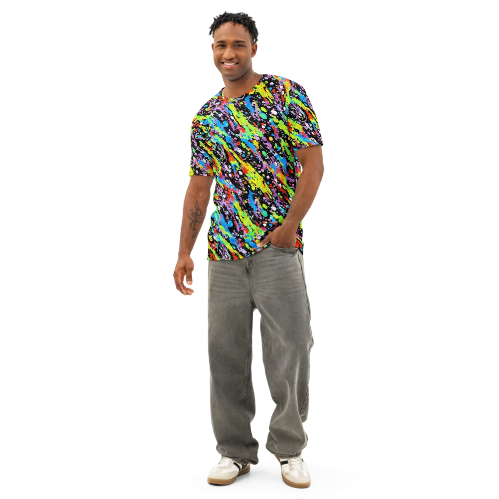 Pollock Pulse on Men's Cotton Crew Neck T-Shirt — Front