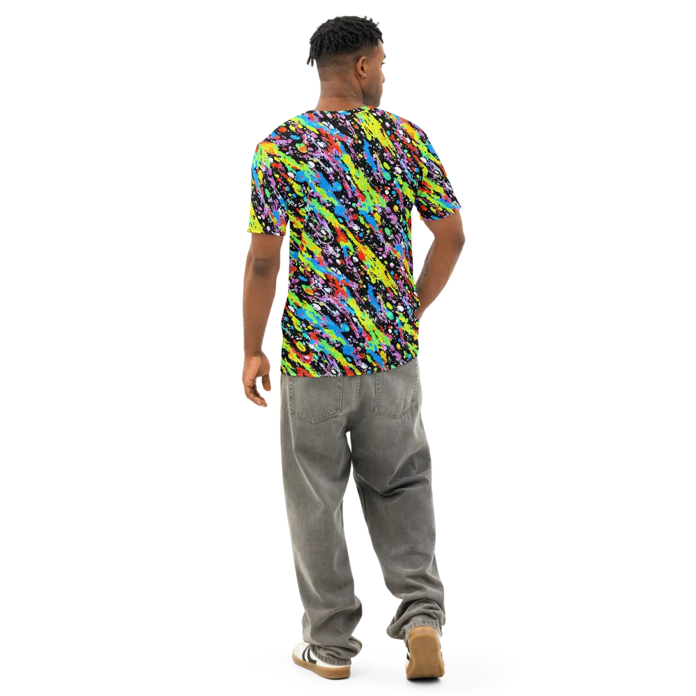 Pollock Pulse on Men's Cotton Crew Neck T-Shirt — Back