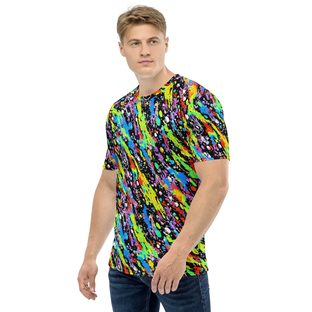 Pollock Pulse on Men's Crew Neck T-Shirt — Left