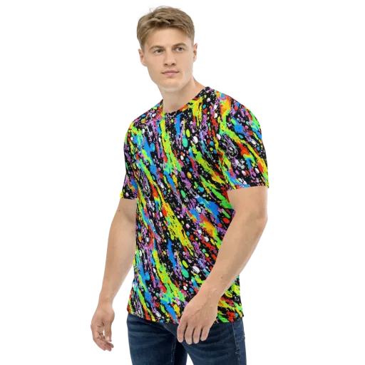 Pollock Pulse on a Men's Crew Neck T-Shirt