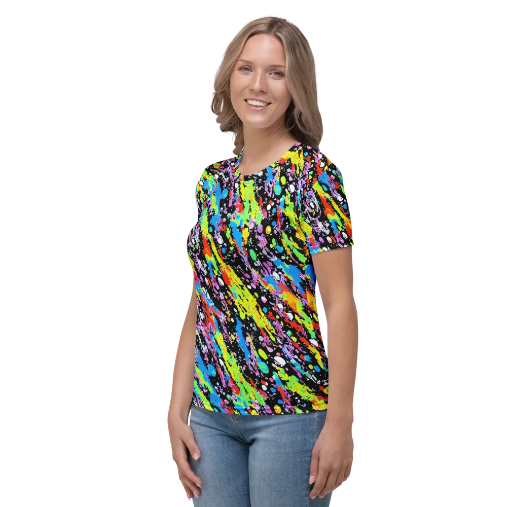 Pollock Pulse on Women's Crew Neck T-Shirt — Left
