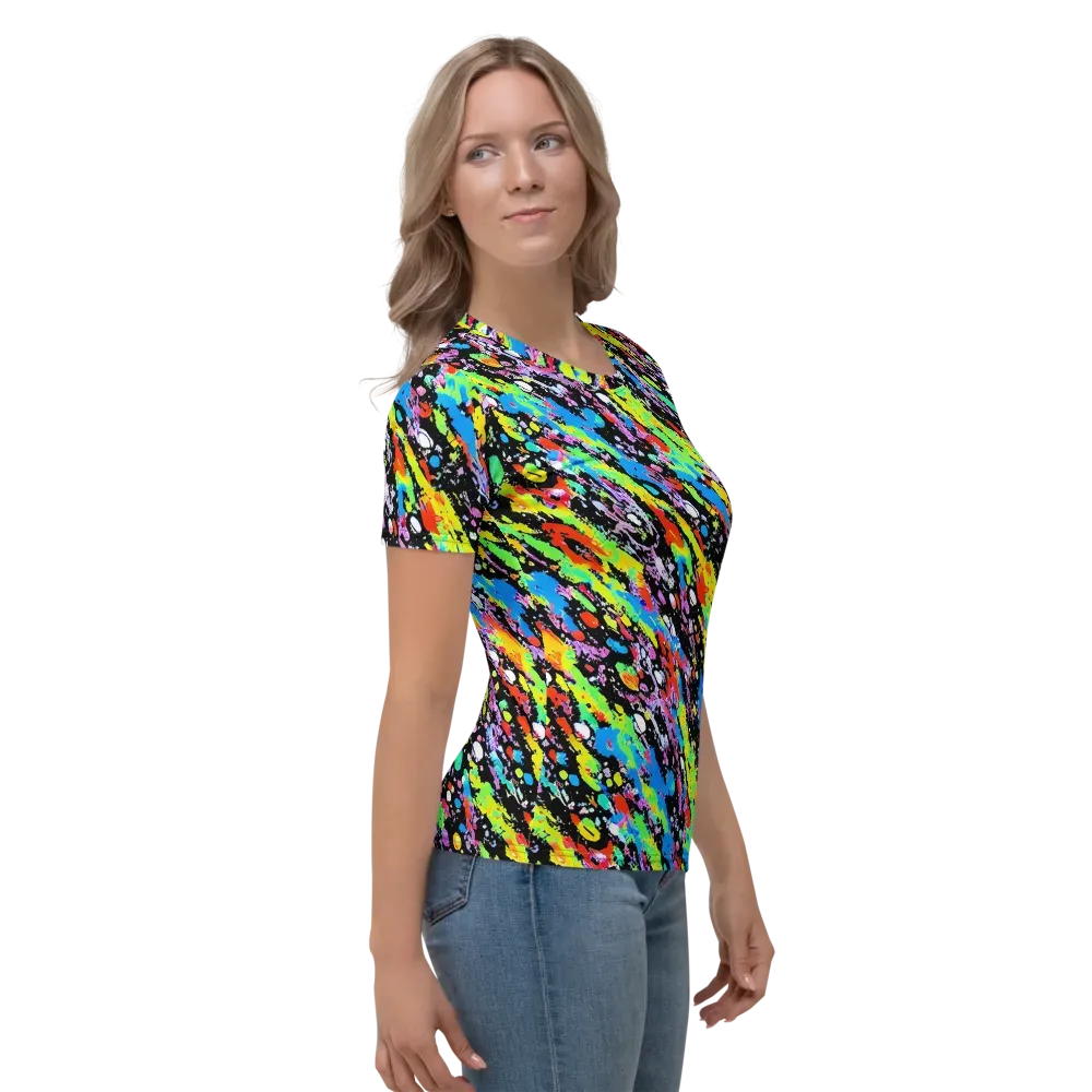 Pollock Pulse on Women's Crew Neck T-Shirt — Right