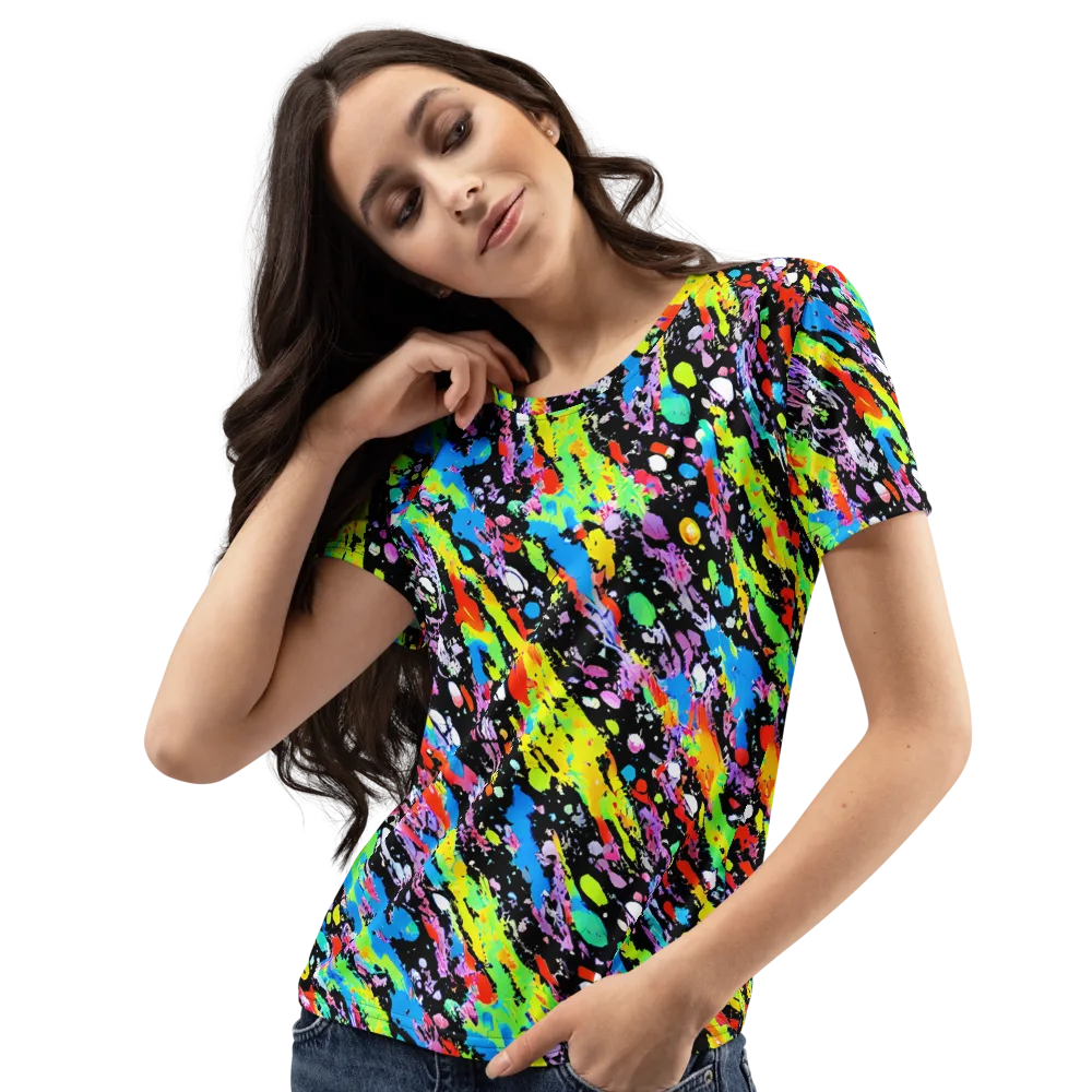 Pollock Pulse on Women's Crew Neck T-Shirt — Left Front