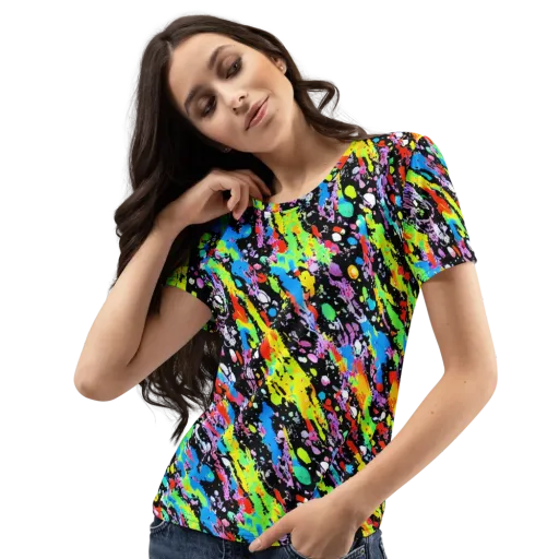 Pollock Pulse on a Women's Crew Neck T-Shirt