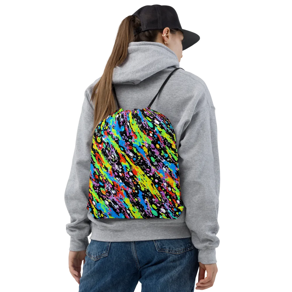 Pollock Pulse on Drawstring Bag — Front