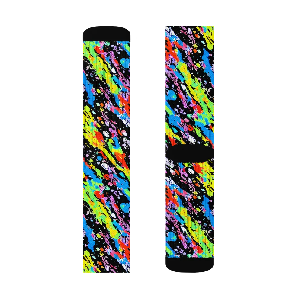 Pollock Pulse on Socks — Left Sock