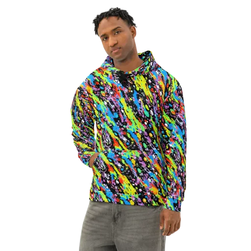 Pollock Pulse on a Cotton Hoodie