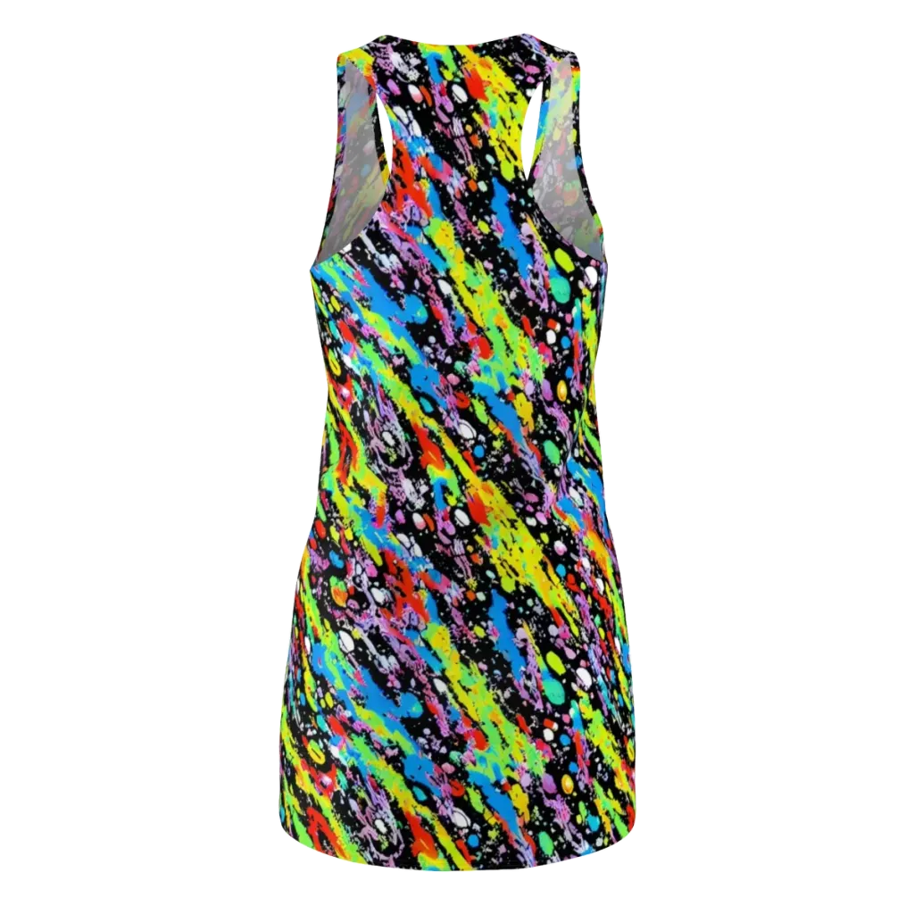 Pollock Pulse on Racerback Dress — Back