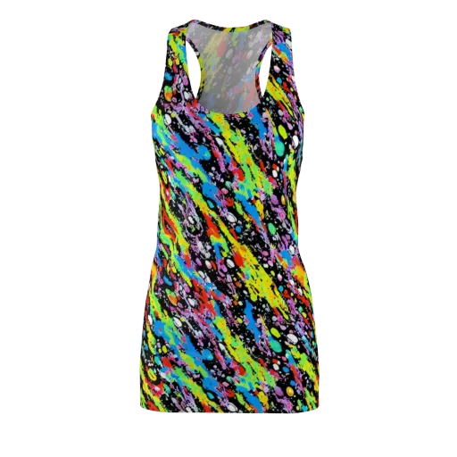 Pollock Pulse on a Racerback Dress