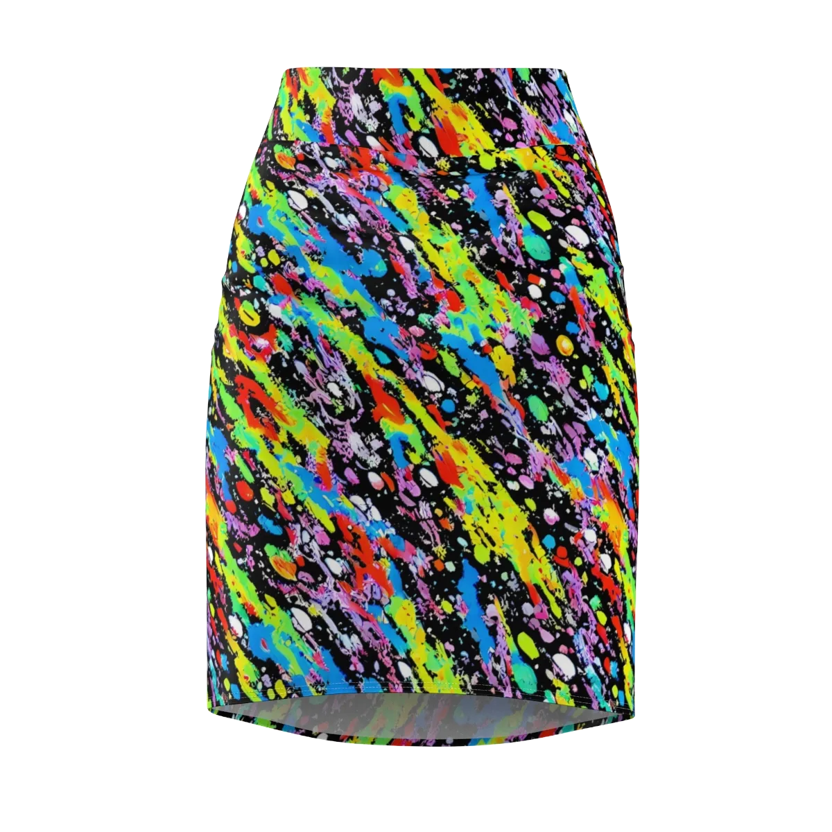 Pollock Pulse on Pencil Skirt — Front