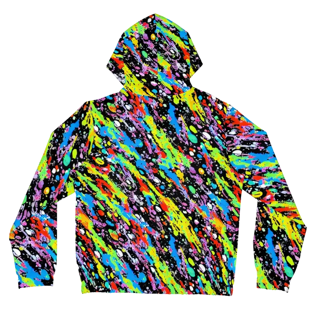 Pollock Pulse on Women's Full-Zip Hoodie — Back