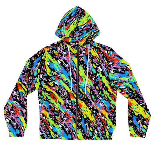 Pollock Pulse on a Women's Full-Zip Hoodie