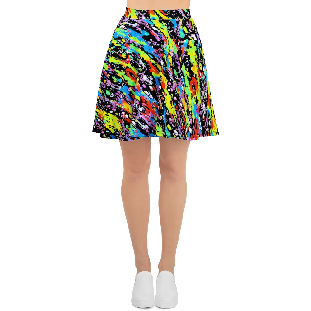 Pollock Pulse on Skater Skirt — Front