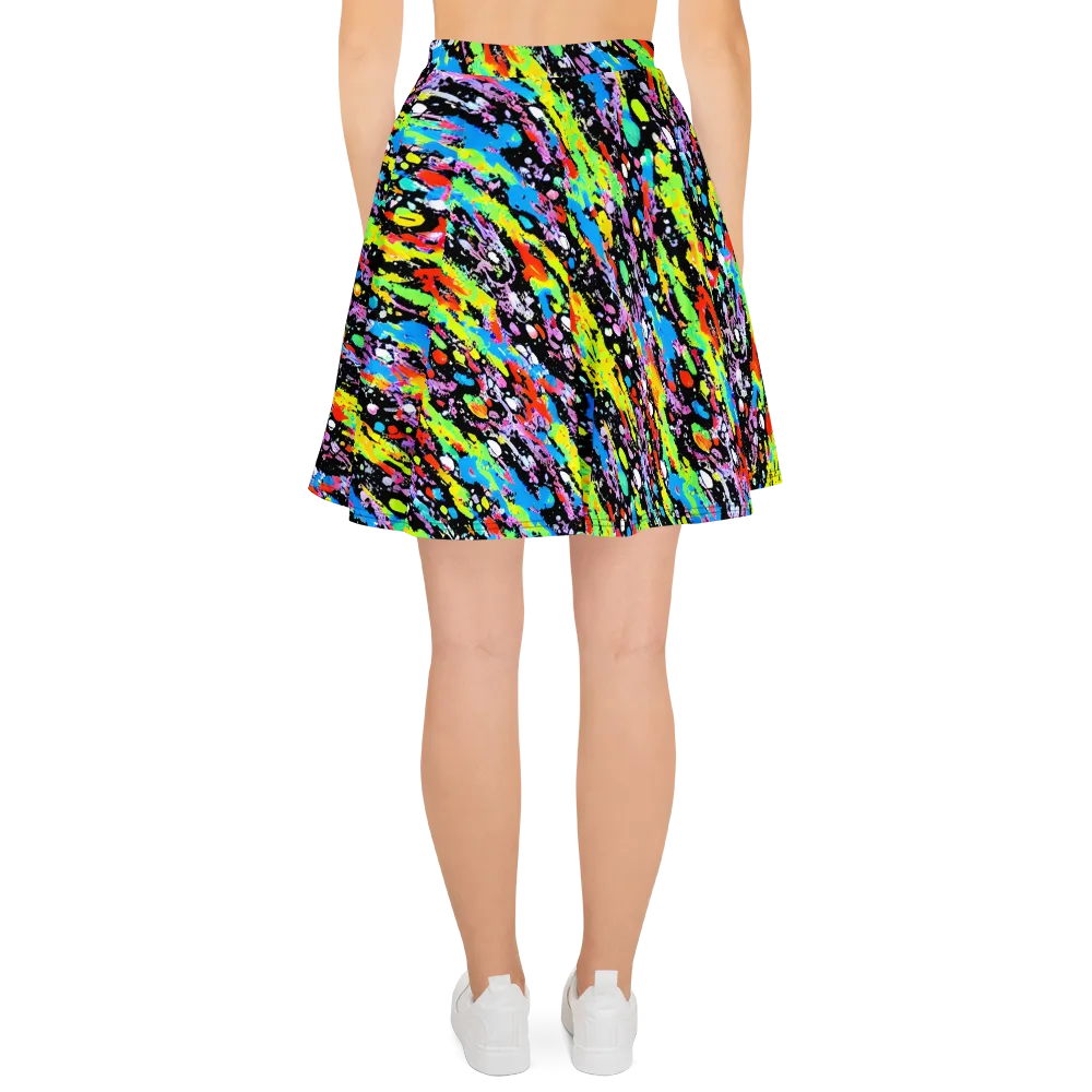 Pollock Pulse on Skater Skirt — Back