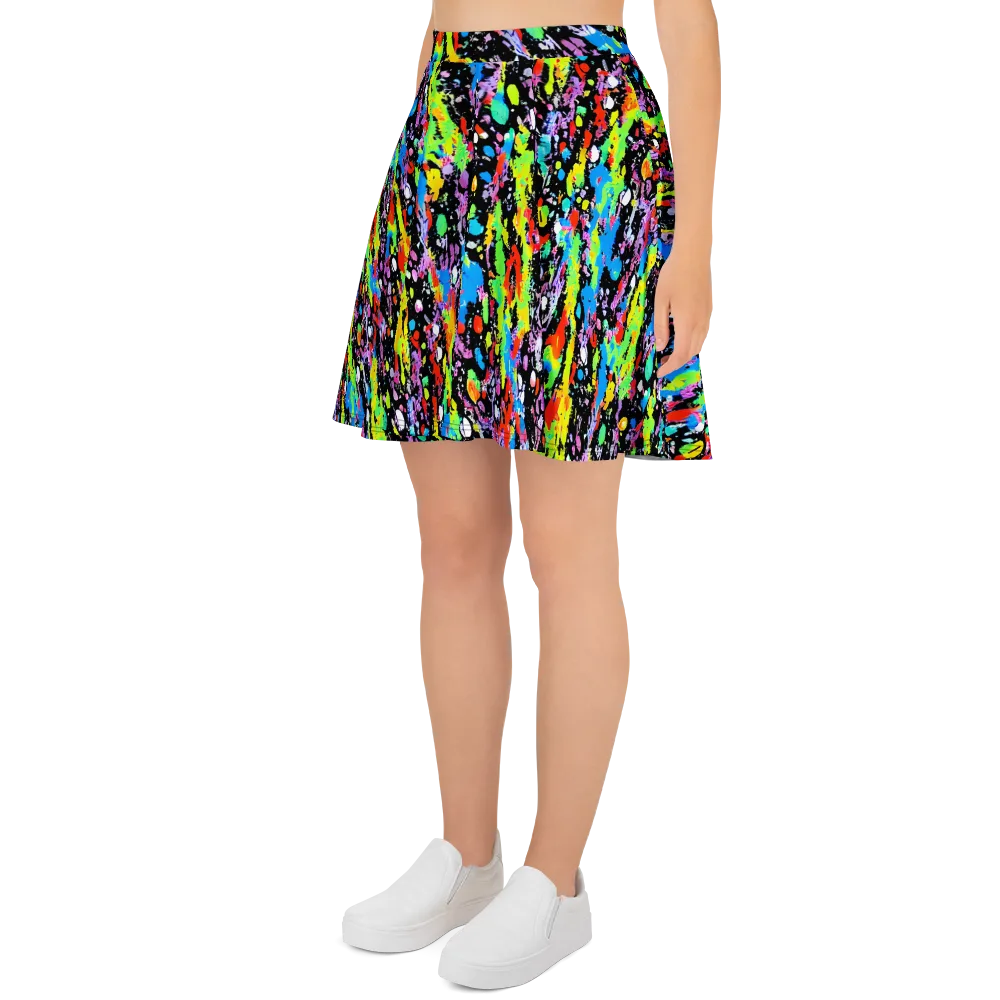 Pollock Pulse on Skater Skirt — Left