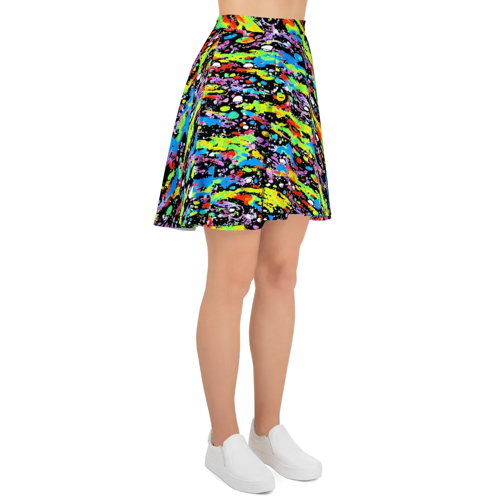 Pollock Pulse on Skater Skirt — Right