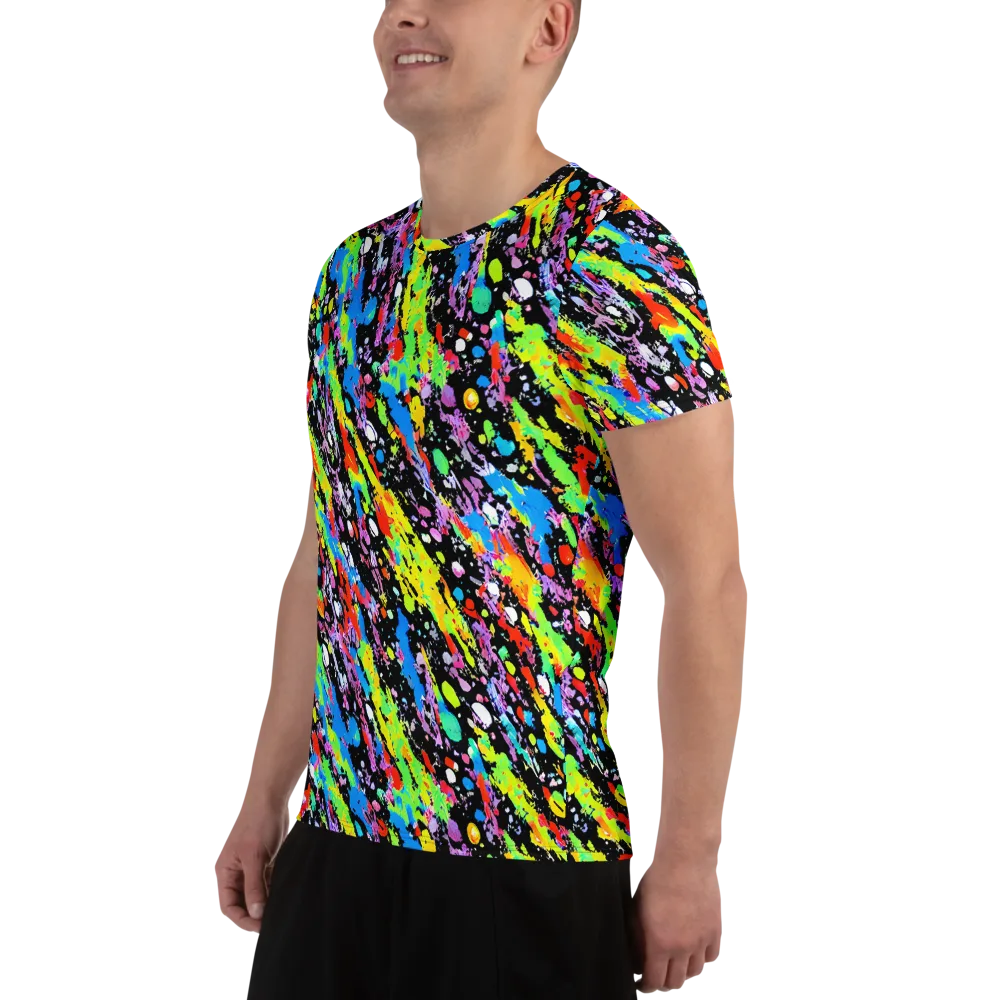 Pollock Pulse on Men's Athletic T-Shirt — Left
