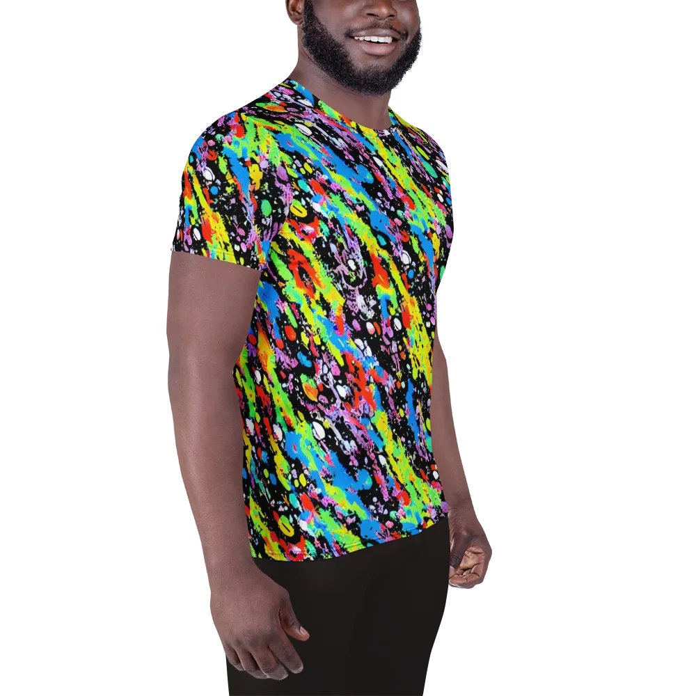 Pollock Pulse on Men's Athletic T-Shirt — Right