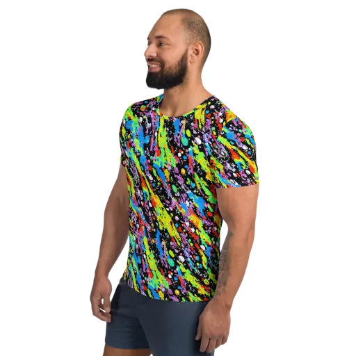 Pollock Pulse on a Men's Athletic T-Shirt