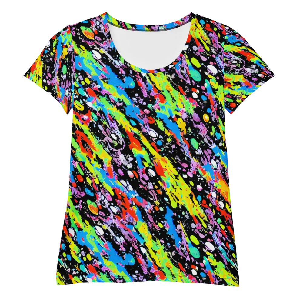 Pollock Pulse on Women's Athletic T-Shirt — Front