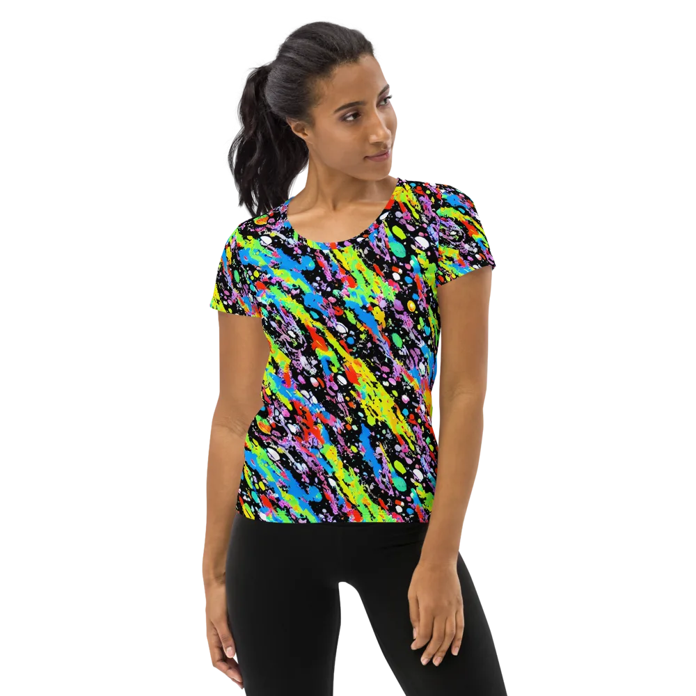 Pollock Pulse on Women's Athletic T-Shirt — Front