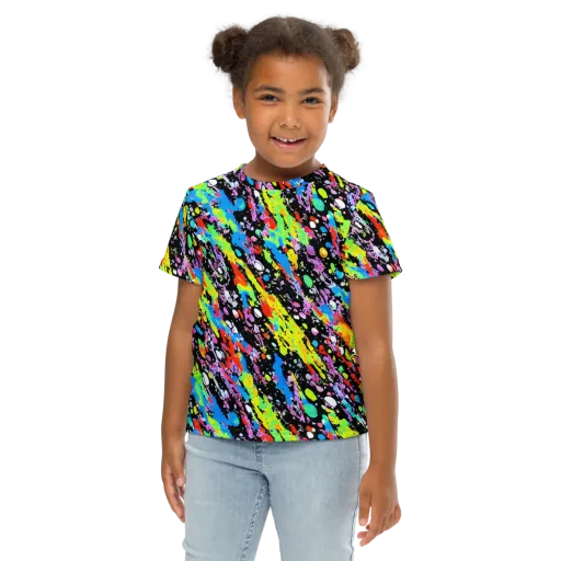 Pollock Pulse on a Kids Crew Neck T-Shirt