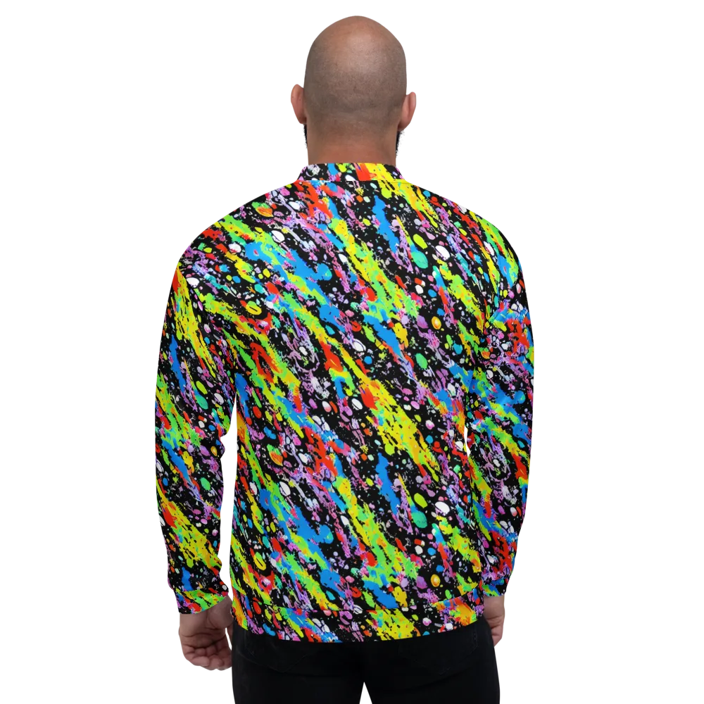 Pollock Pulse on Bomber Jacket — Back