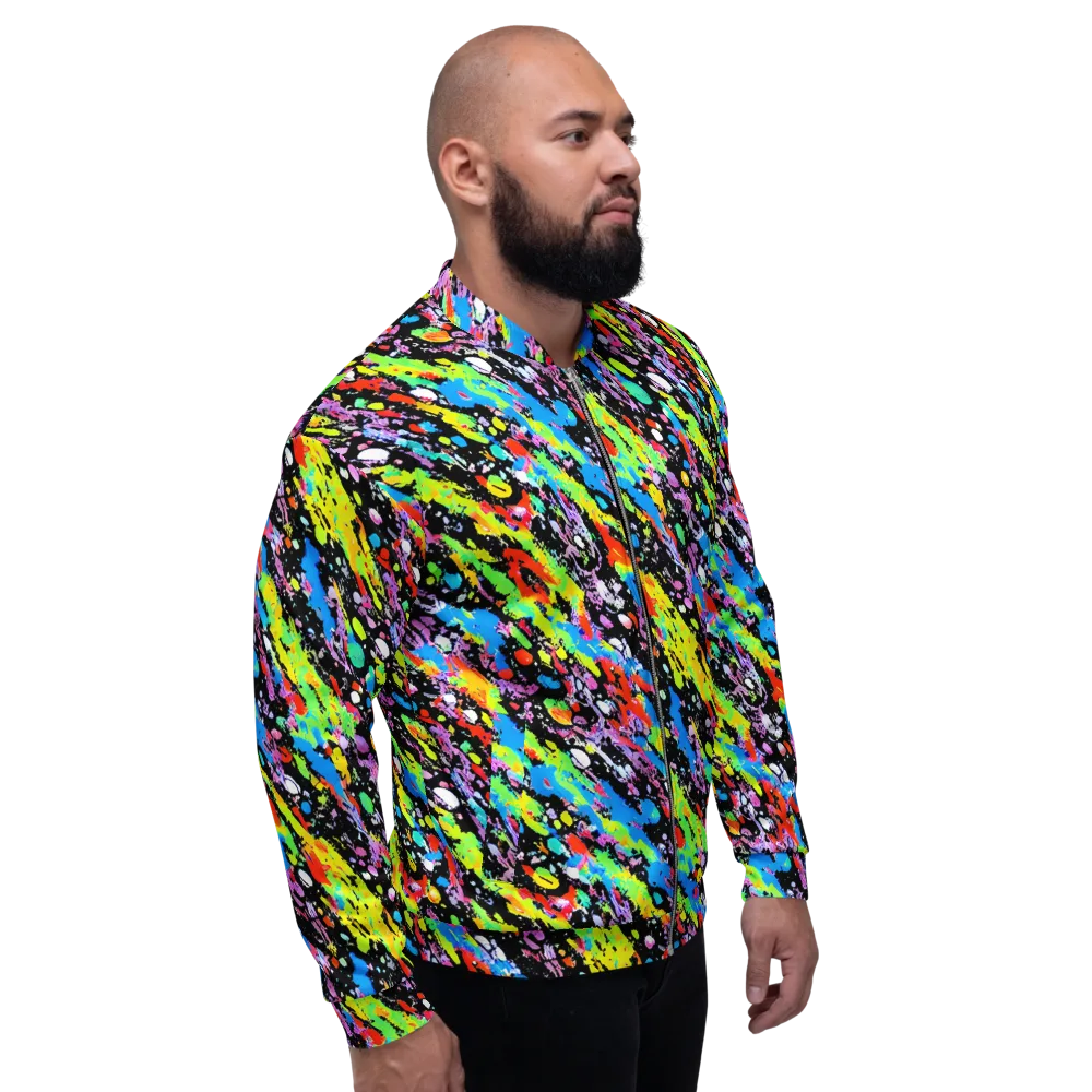 Pollock Pulse on Bomber Jacket — Right