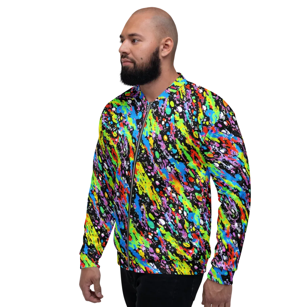 Pollock Pulse on Bomber Jacket — Left