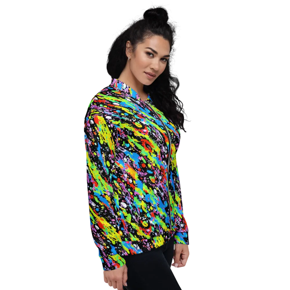 Pollock Pulse on Bomber Jacket — Right