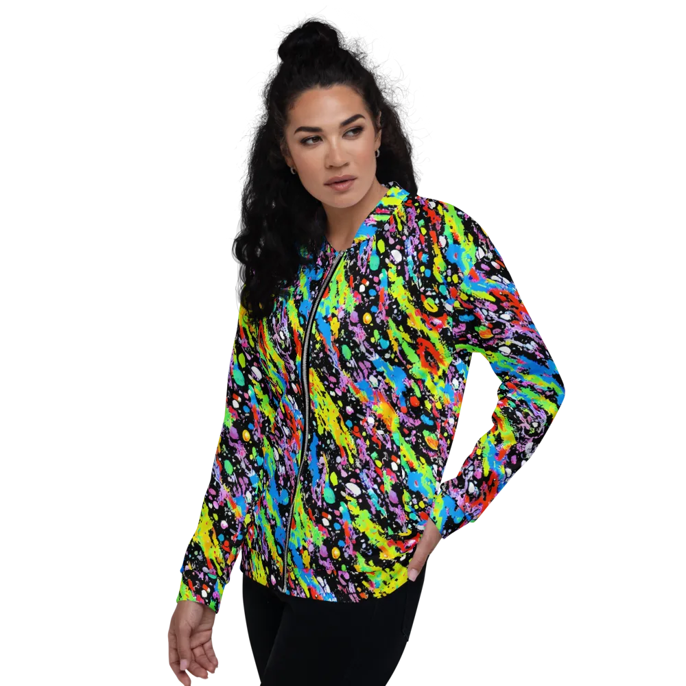 Pollock Pulse on Bomber Jacket — Left