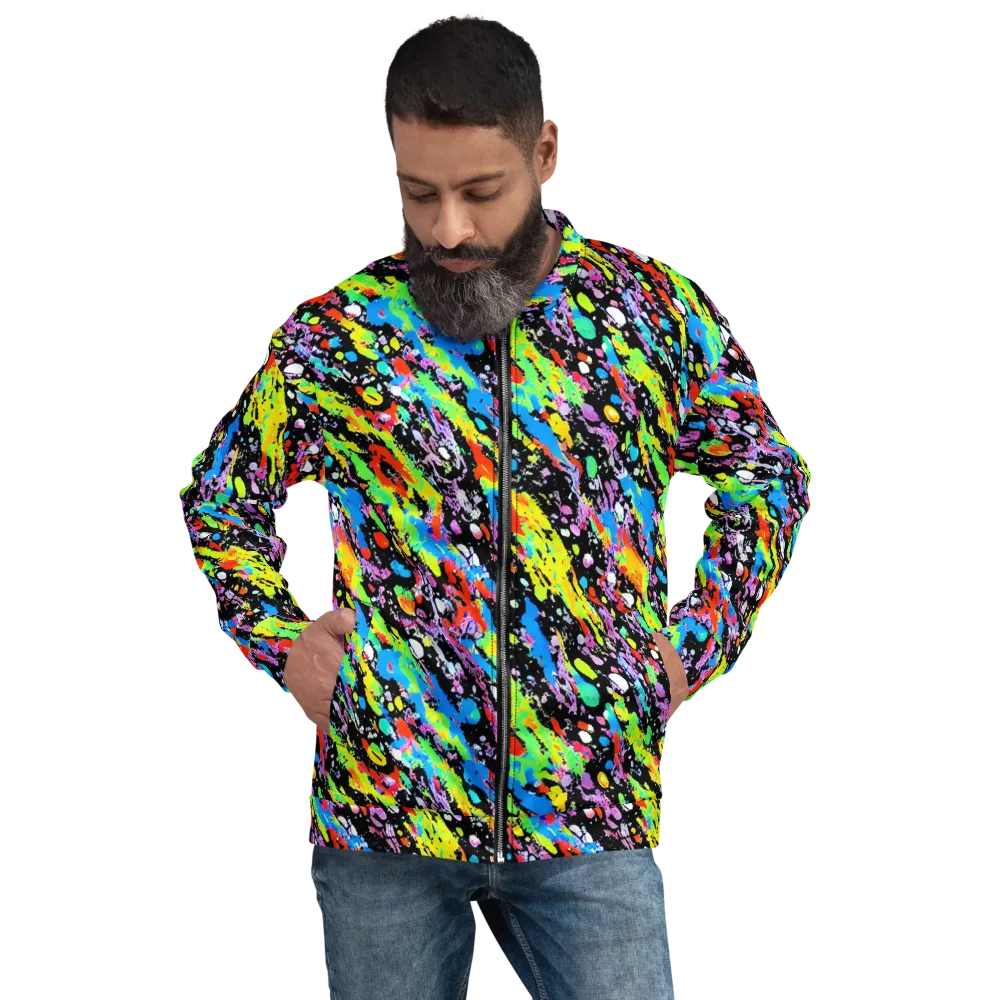 Pollock Pulse on Bomber Jacket — Front