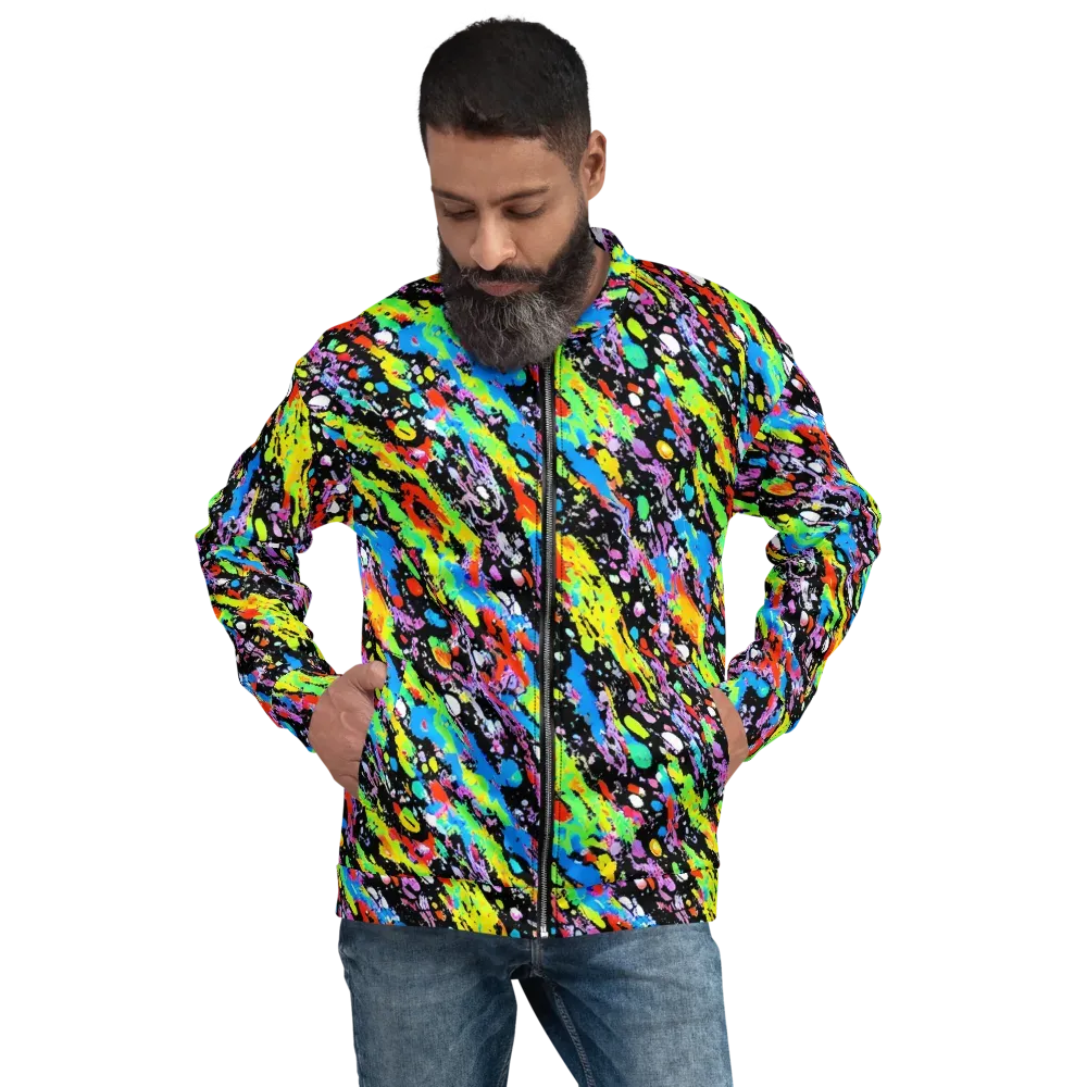 Pollock Pulse on Bomber Jacket — Front