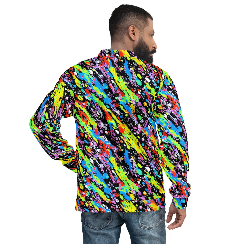 Pollock Pulse on Bomber Jacket — Back