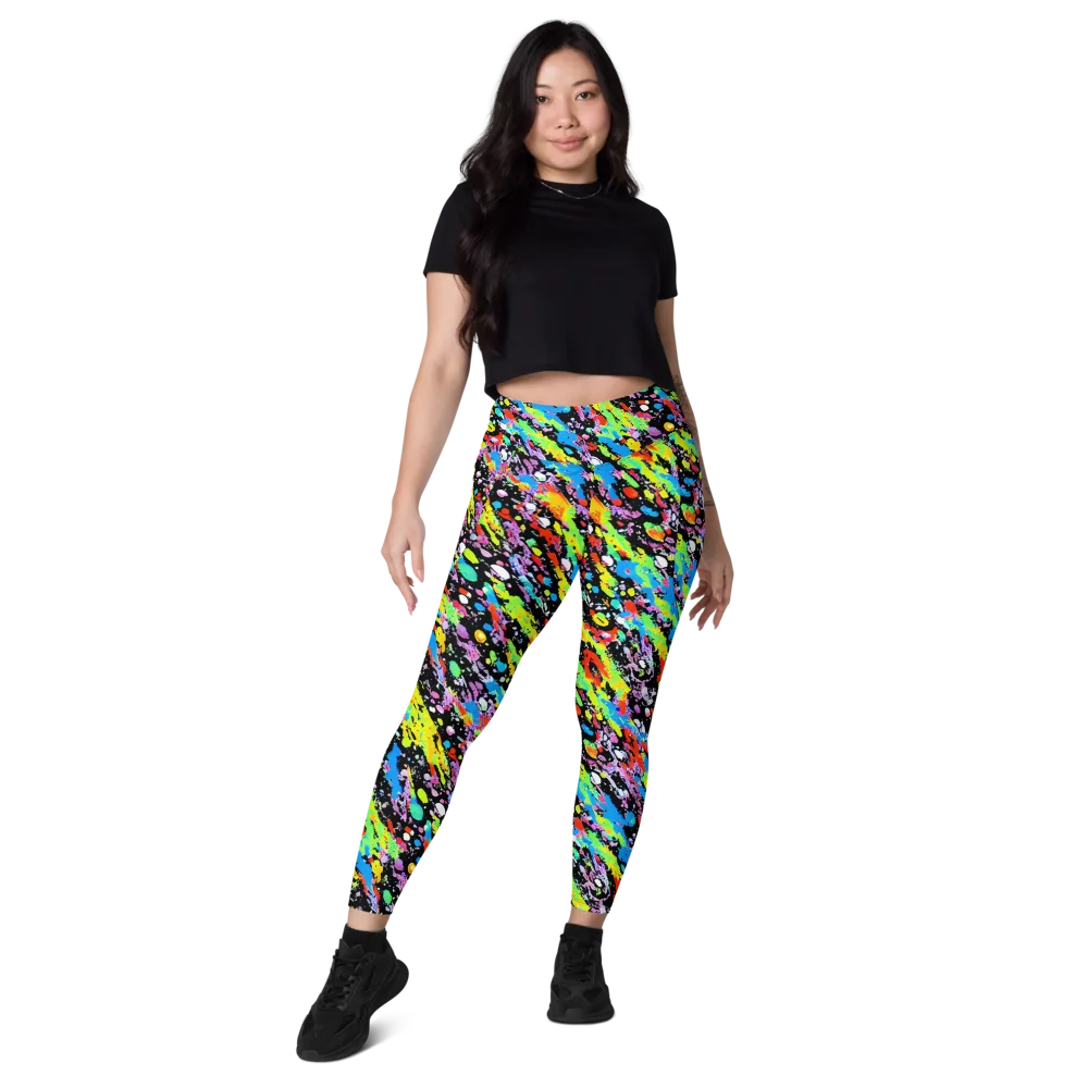 Pollock Pulse on Leggings with Pockets — Front