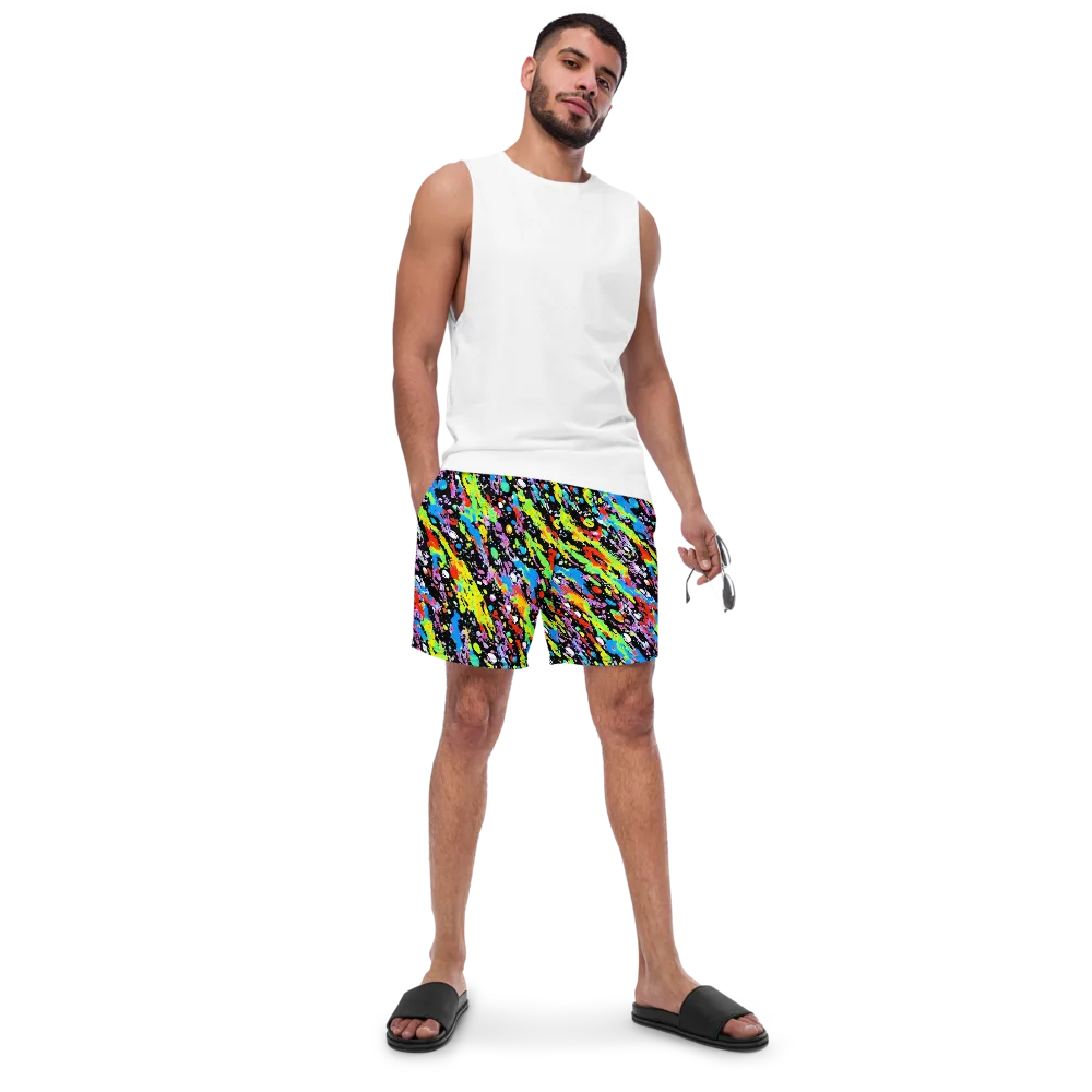 Pollock Pulse on Swim Trunks — Front