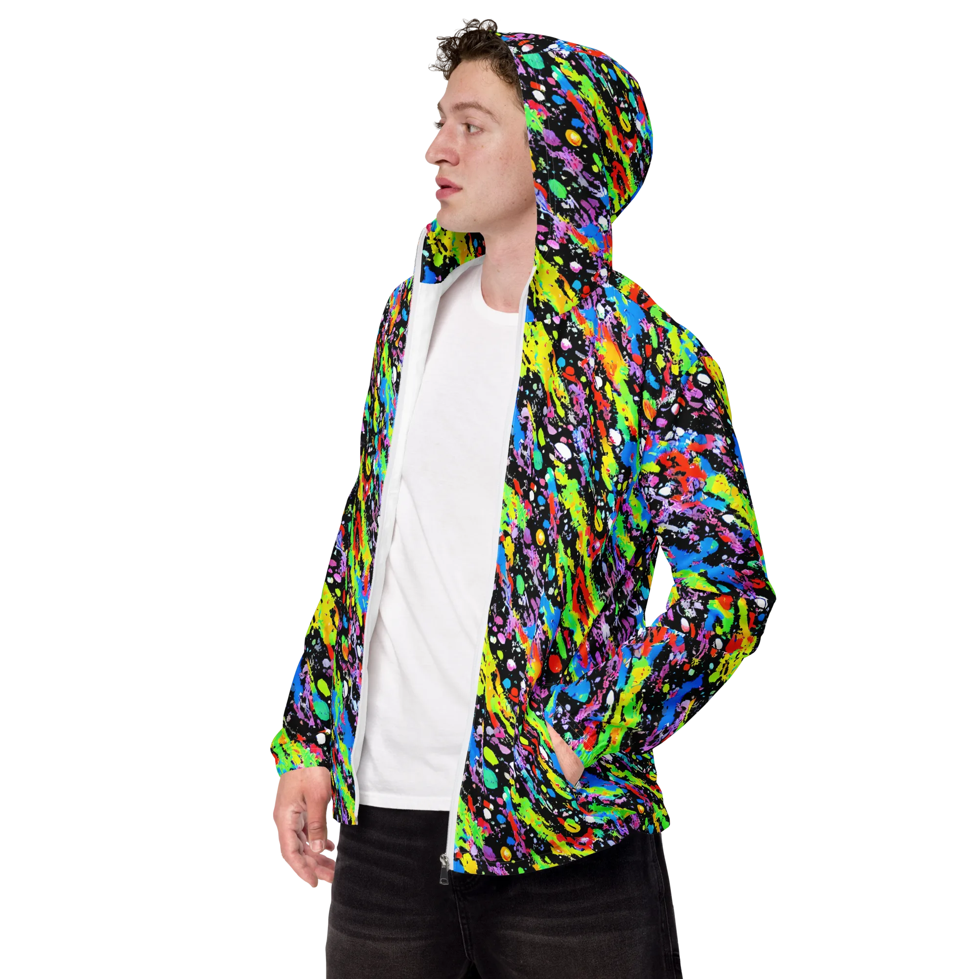 Pollock Pulse on Men's Windbreaker — Left Front