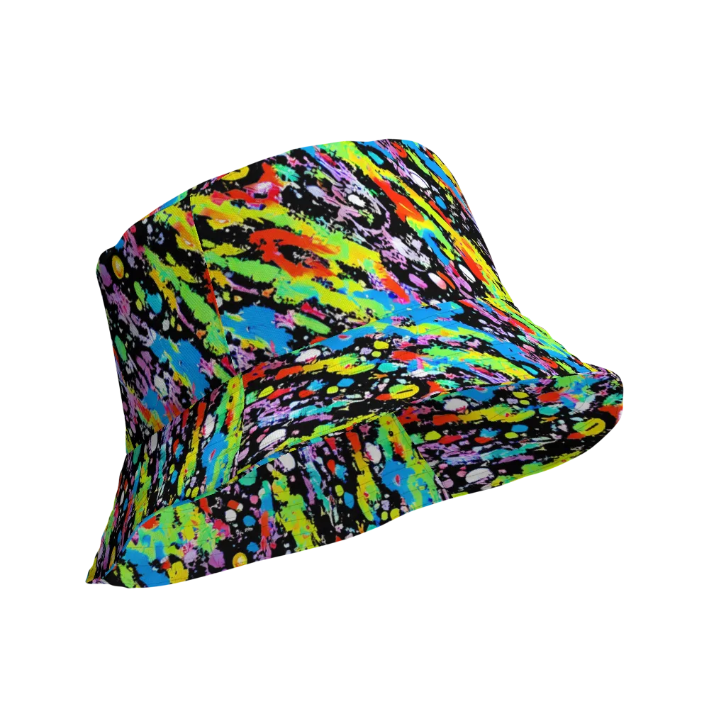 Pollock Pulse on Reversible Bucket Hat — Product details Outside