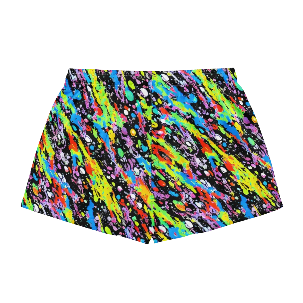 Pollock Pulse on Women's Pajama Shorts — Back