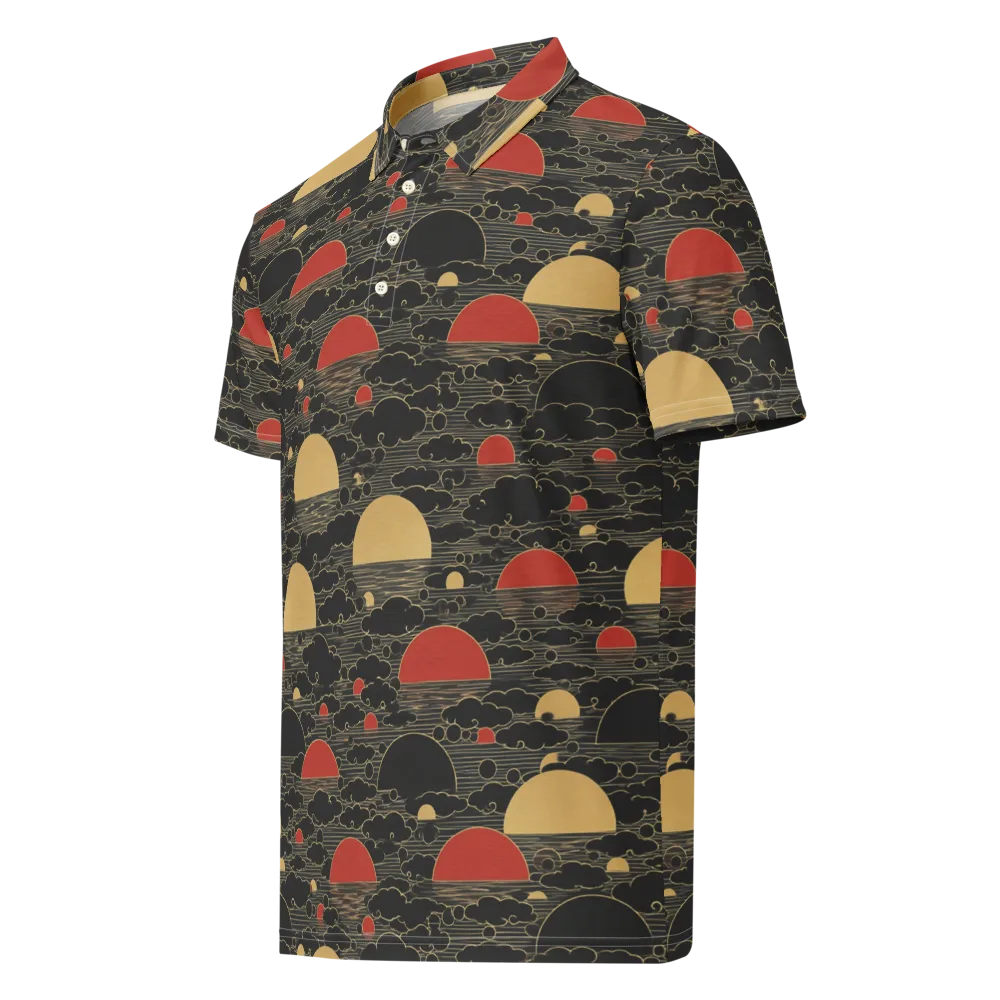 Midnight Sundown on Men's Slim Fit Polo Shirt — Left Front