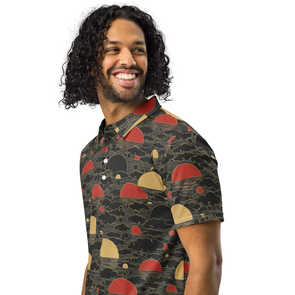 Midnight Sundown on Men's Slim Fit Polo Shirt — Left Front