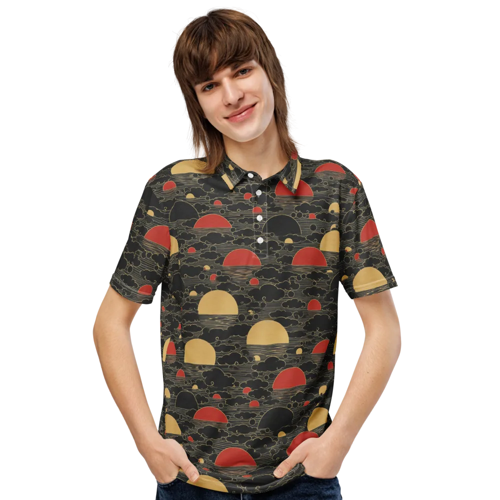 Midnight Sundown on Men's Slim Fit Polo Shirt — Front