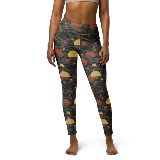 Midnight Sundown on a Yoga Leggings