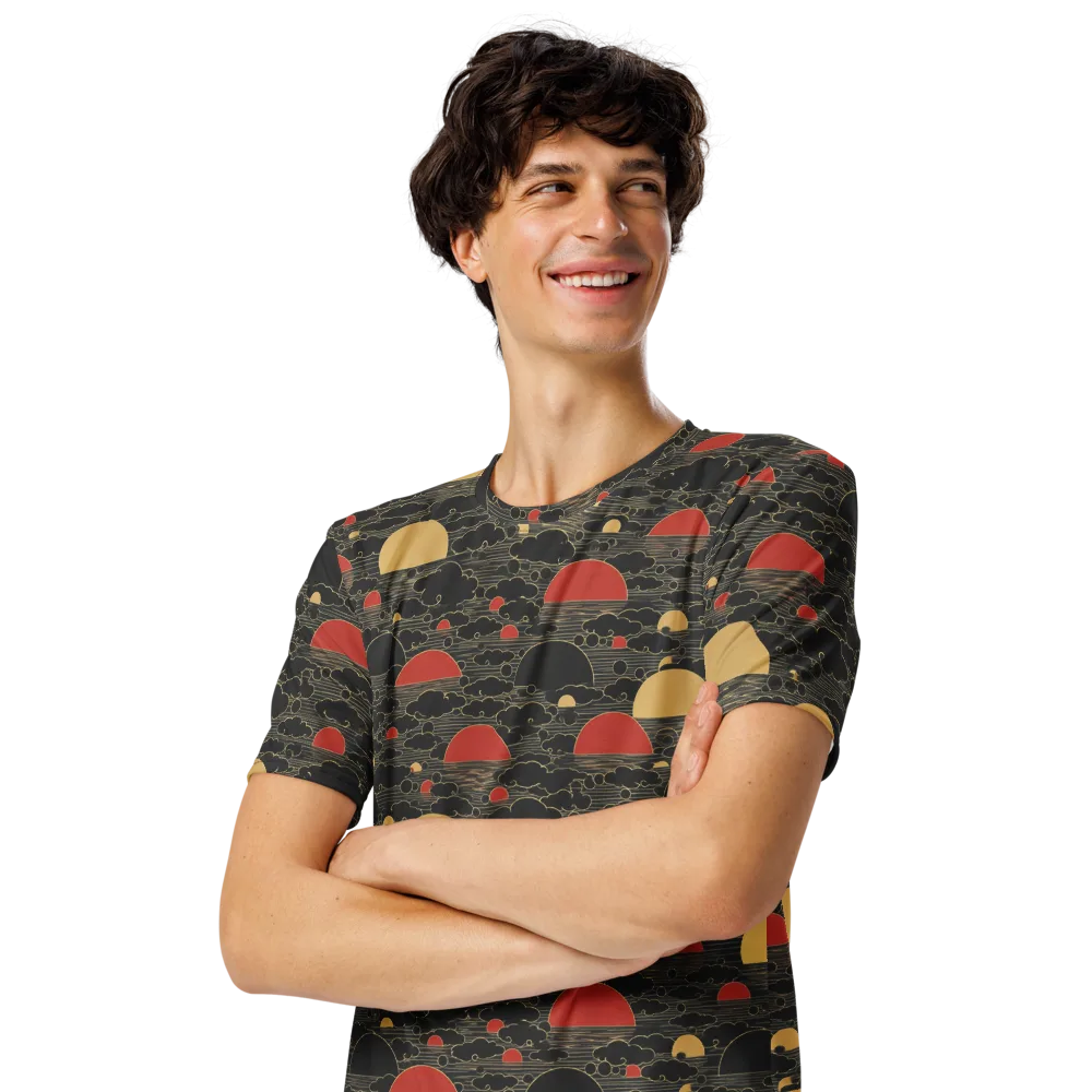 Midnight Sundown on Men's Crew Neck T-Shirt — Left Front